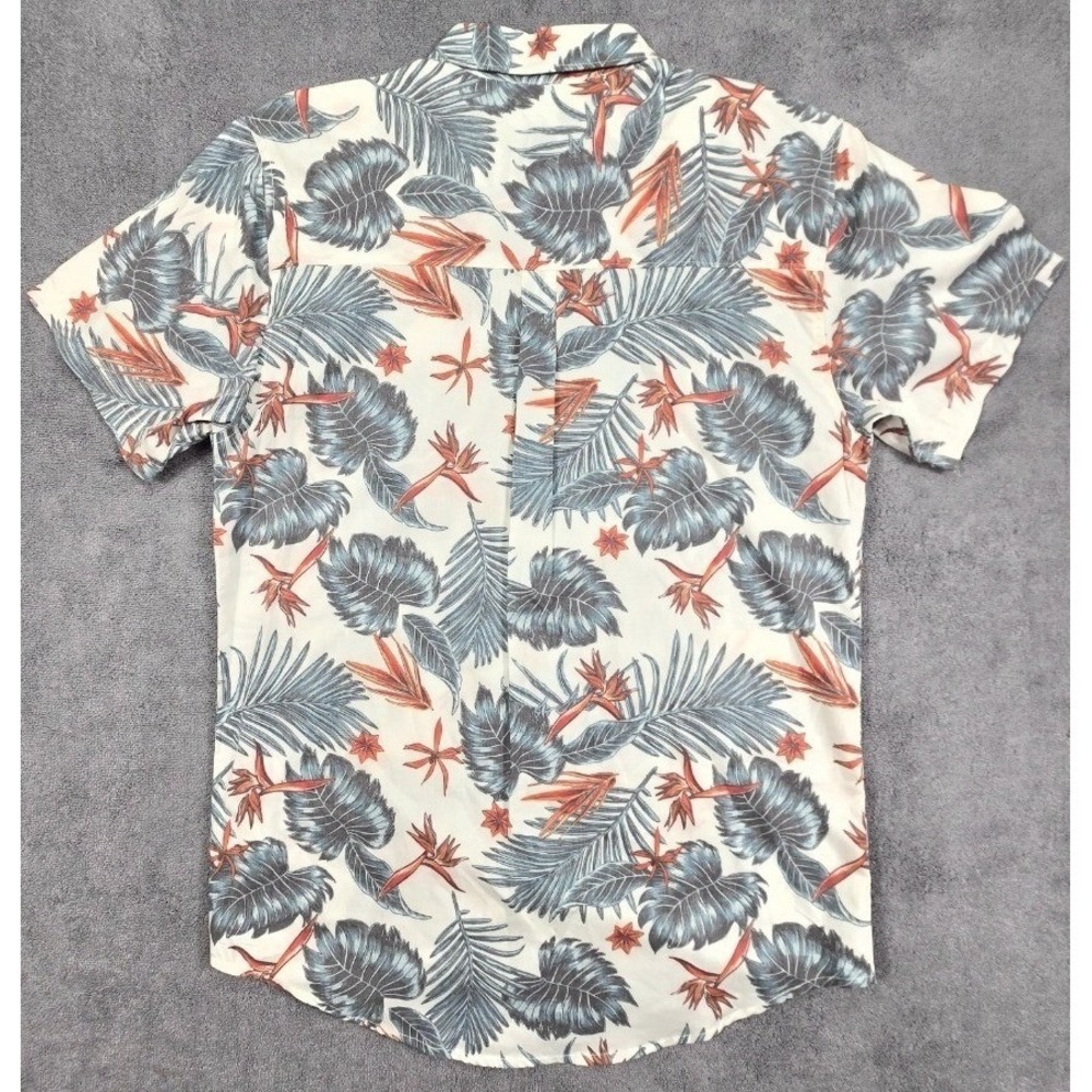 DC Shoes Men's Hawaiian Shirt Tropical Floral Button Up Short Sleeve M/M - Picture 12 of 13